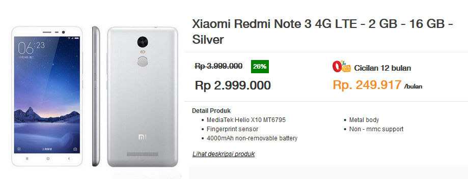 Xiaomi Redmi Note 3 &#91; Low Price Android With FingerPrint &#93; !!