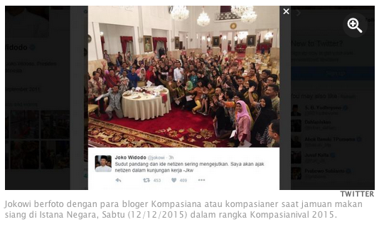 Hangatnya Suasana Santap Siang Jokowi dan Kompasianer di Istana Negara