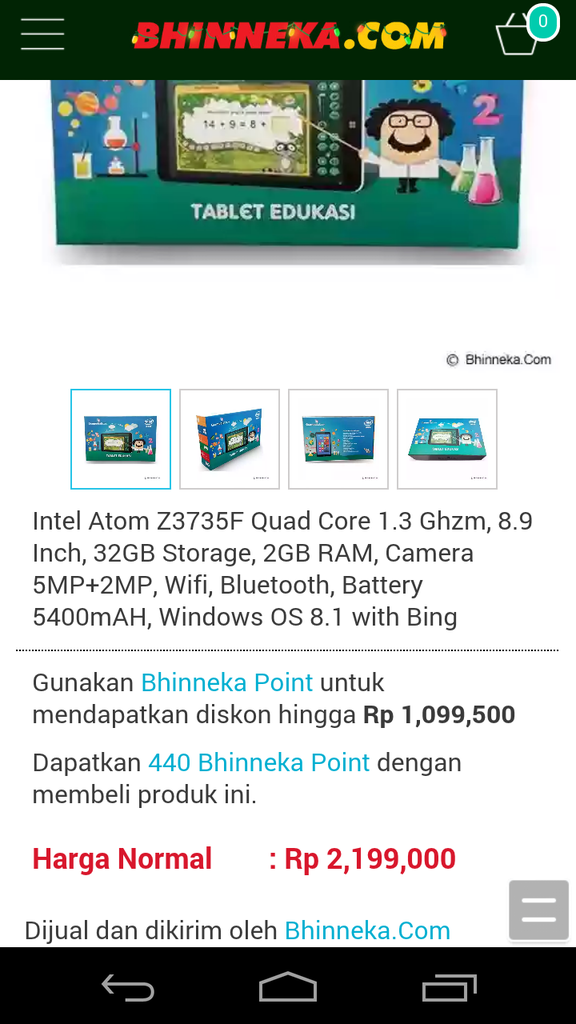 Gramediabook tablet ber-otak Intel dengan OS Window 8.1