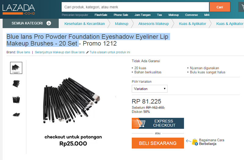 Make Up Brushes Set : Cari Make Up Brushes Set yang kamu suka di sini