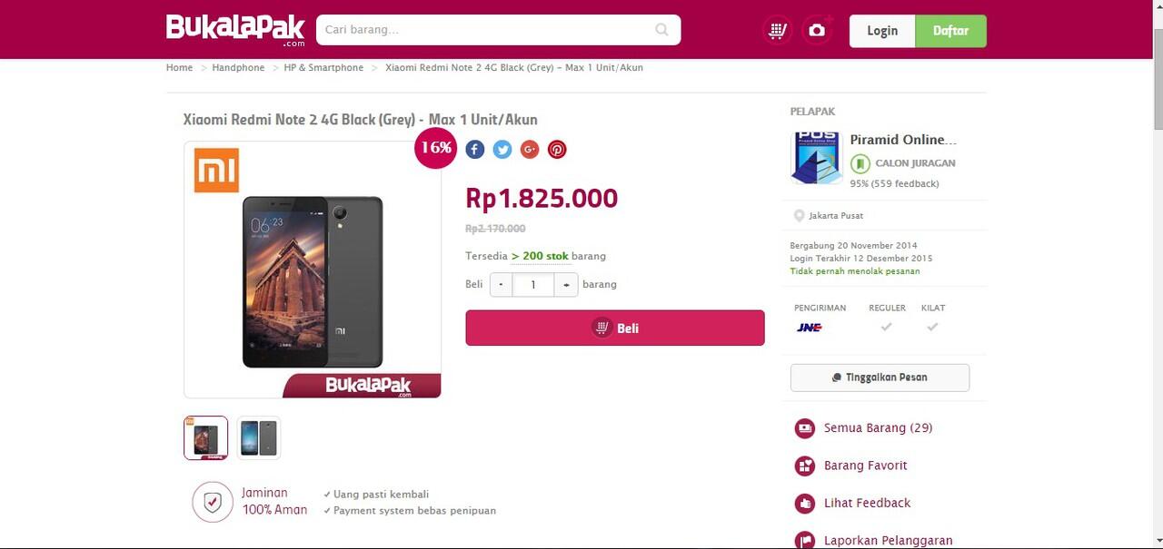XIAOMI REDMI NOTE 2 GAK SAMPE 2 JUTAAN GANN!!