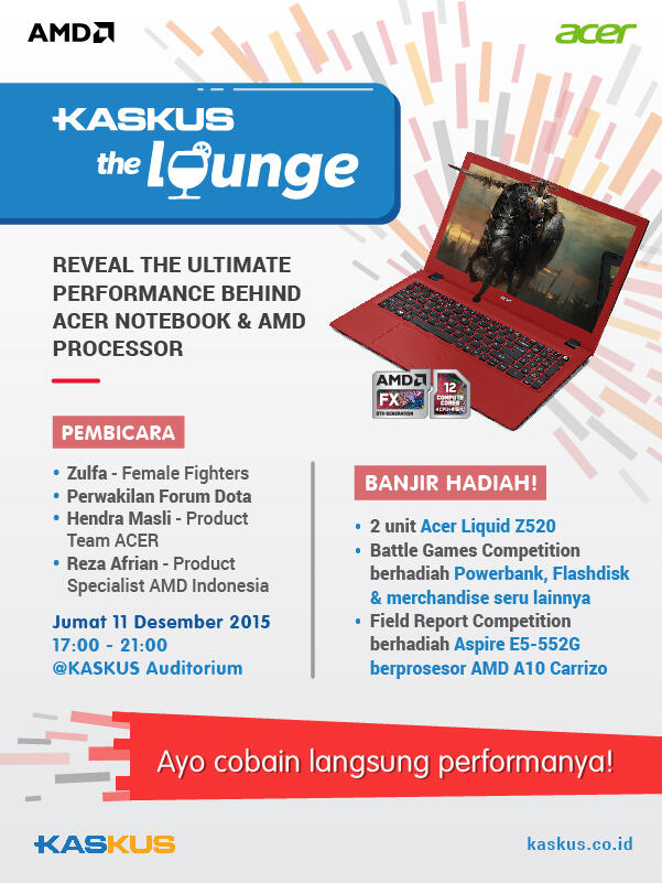 &#91;FR&#93; Computer Stuff meet and greet at KaskusThe Lounge with Acer AMD