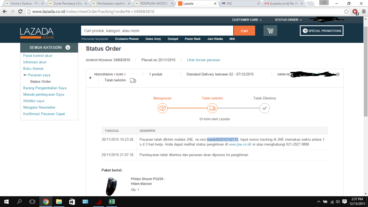 Pesan Barang di Lazada, Barang Tak Kunjung Sampai