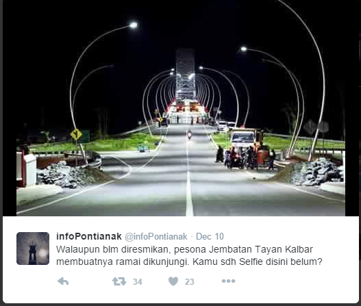 Ini Jembatan yang bikin musim baru di Kalbar Gan!