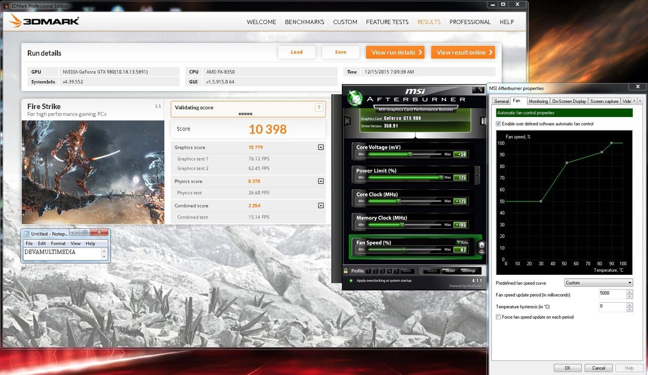 Performa Gaming FX 8350 dengan GTX 980 Super Jetstream di resolusi 4K (3840 x 2160)