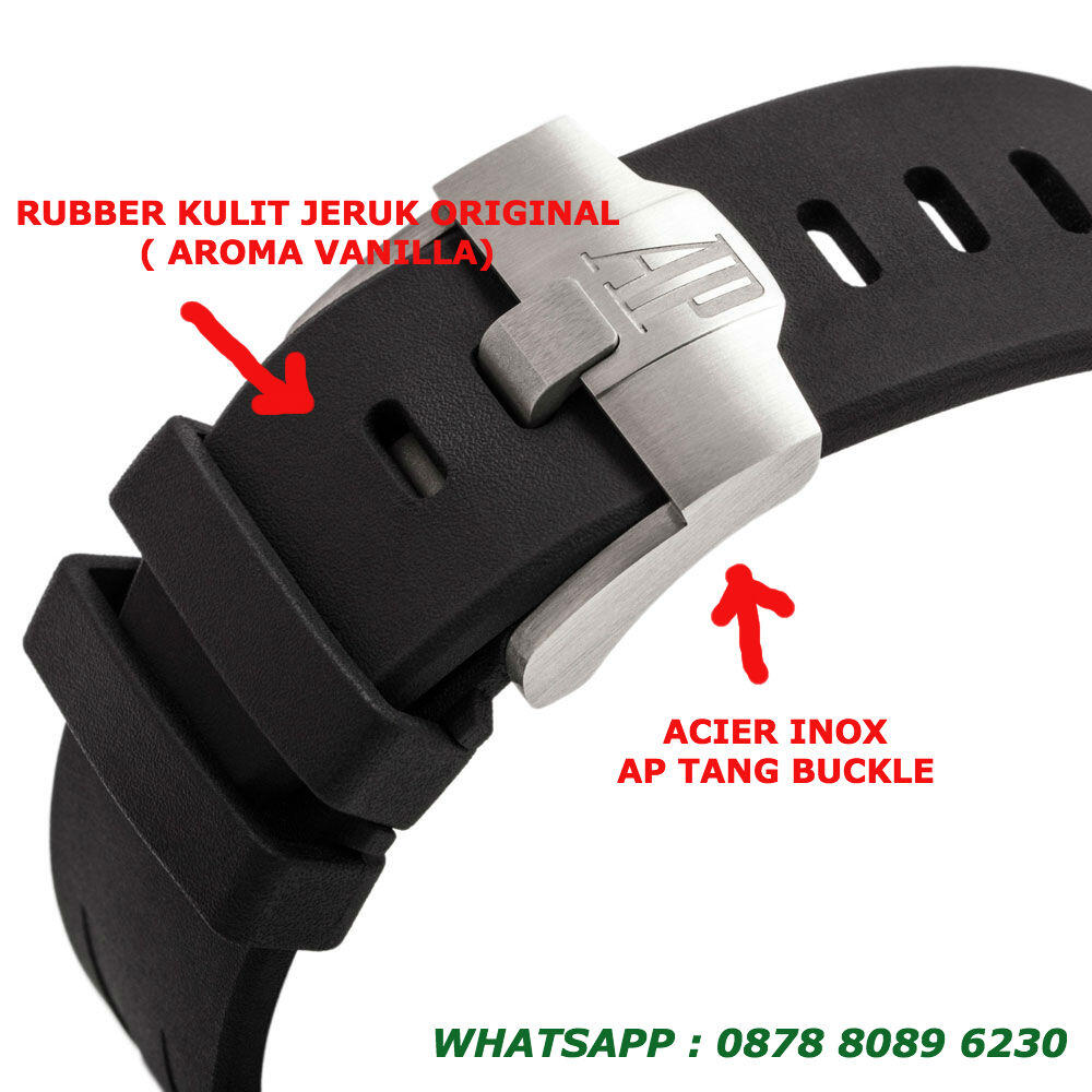AP VULCANIZED RUBBER STRAP WITH ACIER INOXIDABLE BUCKLE ( PEMASANGAN 24 JAM DKI JKT)