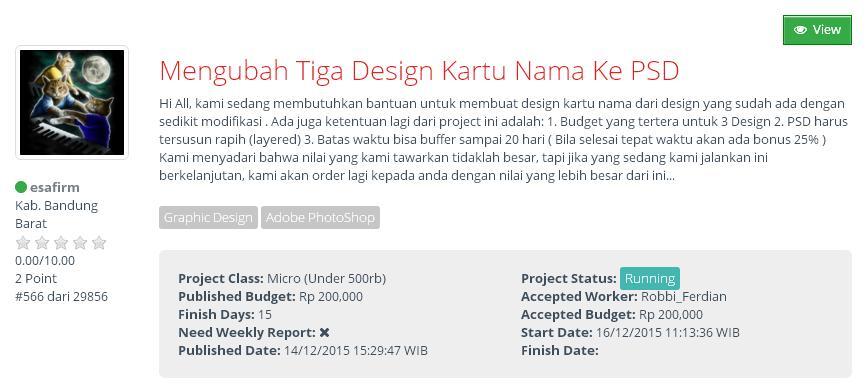 [LOWONGAN FREELANCER] Mengubah Tiga Design Kartu Nama Ke PSD