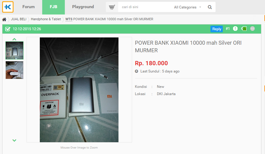 Powerbank Xiaomi 10000 mAh : Bandingkan Harga Termurah dan Promonya!