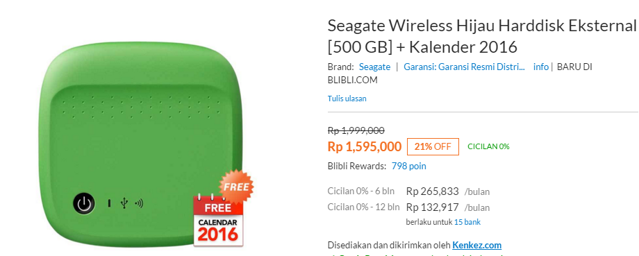 SEAGATE Wireless Mobile Storage 500GB