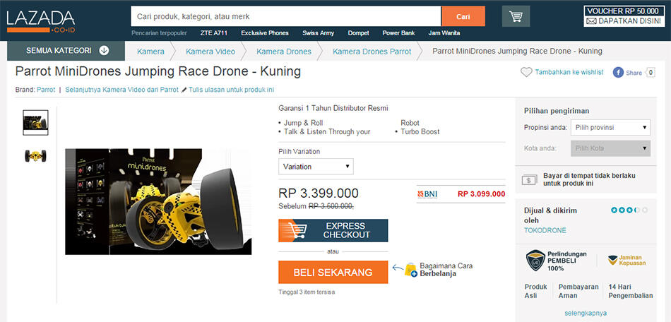 Parrot MiniDrones Jumping Race: Penawaran Terbaik Pasca Harbolnas