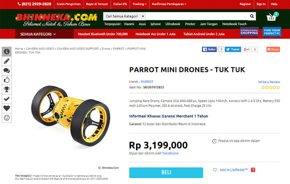 Parrot MiniDrones Jumping Race: Penawaran Terbaik Pasca Harbolnas