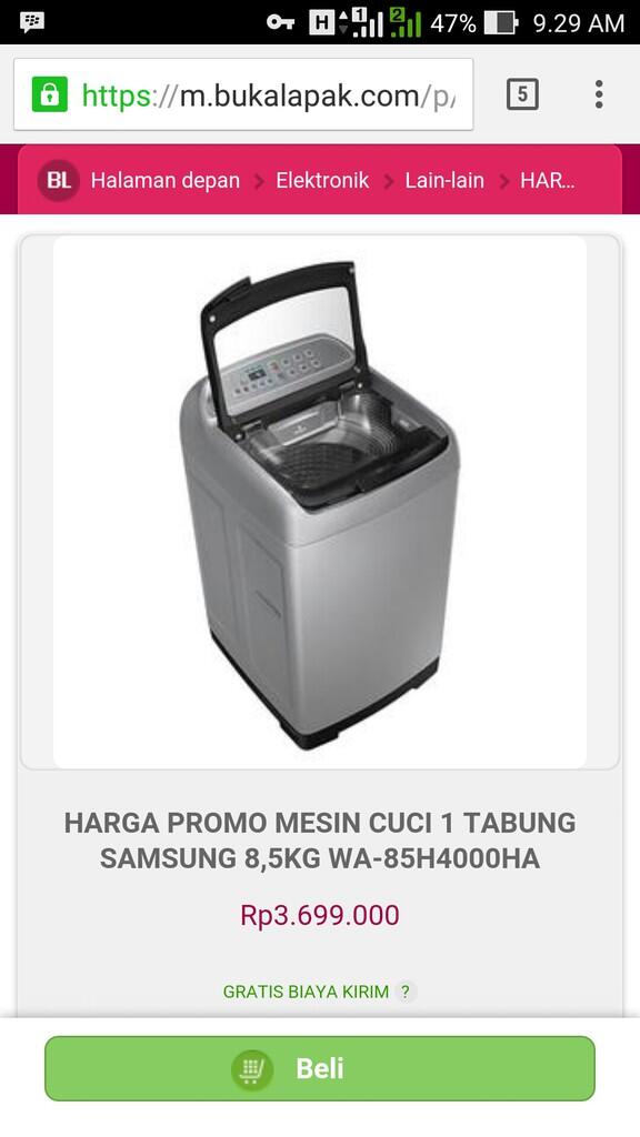 Mesin Cuci Samsung Bebas WA85H4000HA