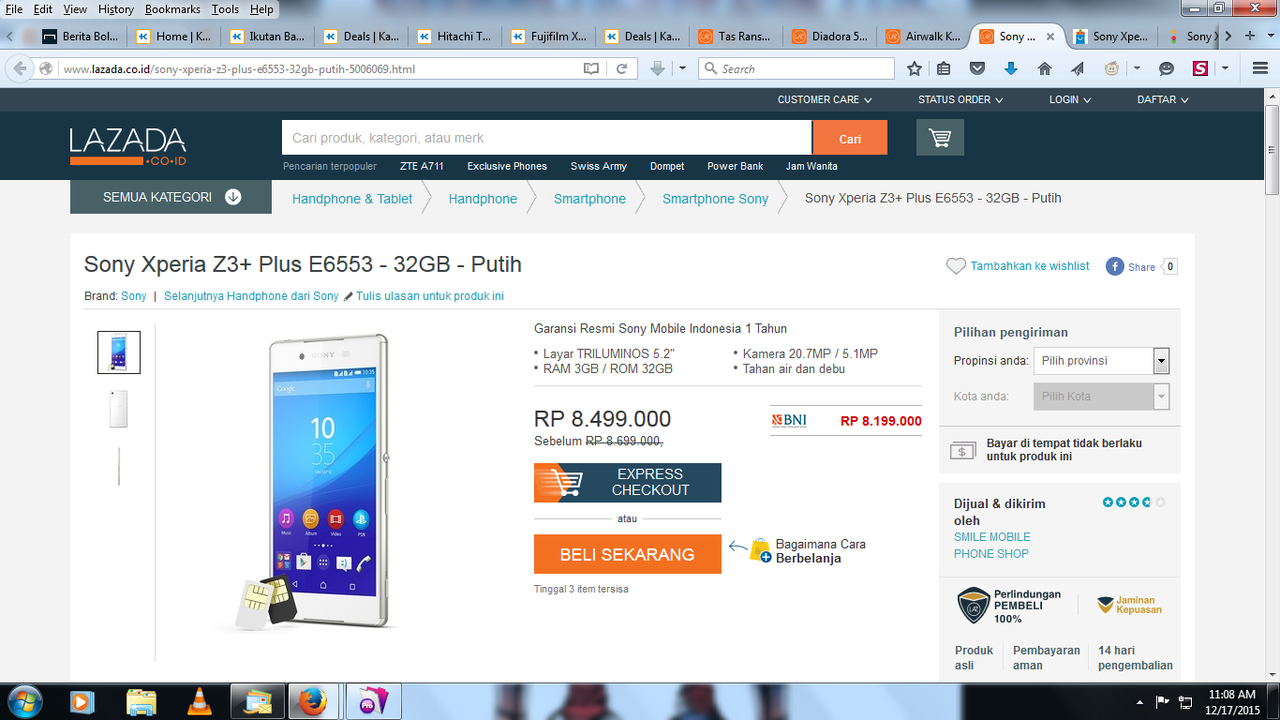 Sony Xperia Z3+ : Temukan harga termurah dari Smartphone luar biasa