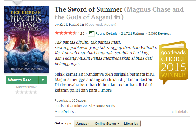 Temuka novel Magnus Chase and the Gods of Asgard #1 di 3 tokbuk online berbeda
