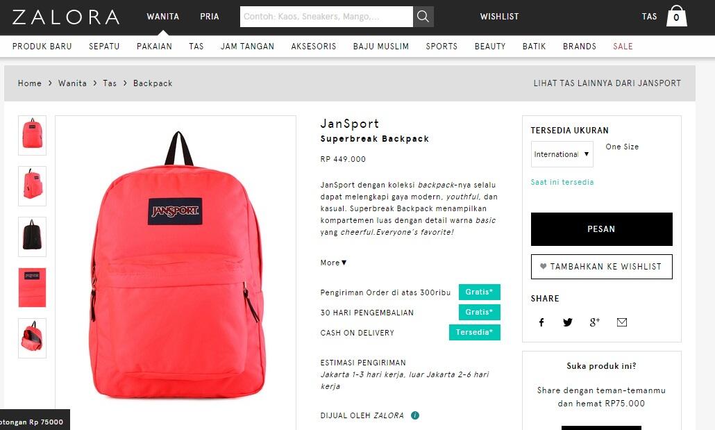 Jansport Superbreak Backpack: Temukan penawaran terbaik dari 3 toko online di sini