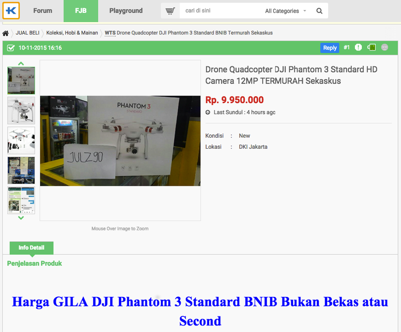 DJI Phantom 3 Standard - perbandingan terbaik dari 3 toko online disini