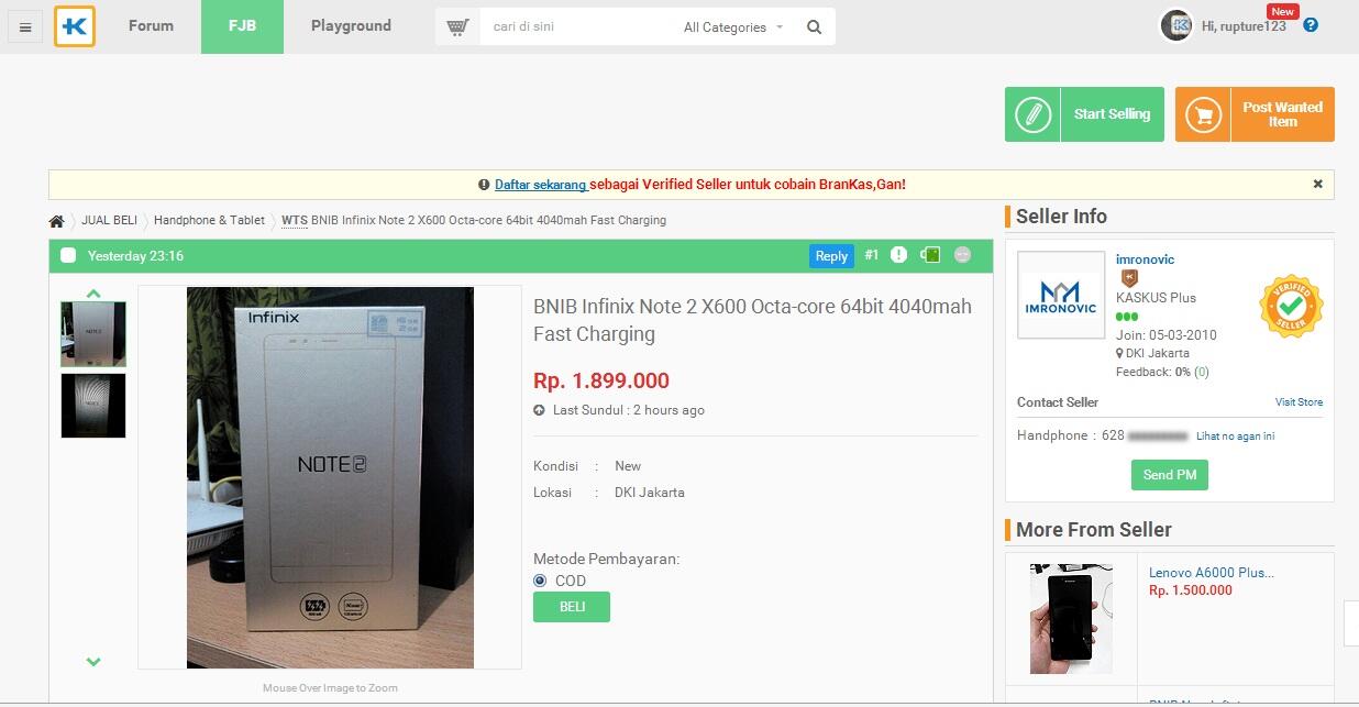 Infinix Note 2 X600 4G LTE Temukan Penawaran Terbaikmu Di Sini (HOT)