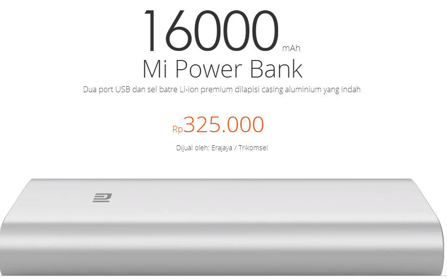 Xiaomi Powerbank 16000 mAh : Ada Yang Lebih Murah Gan , Mantep!