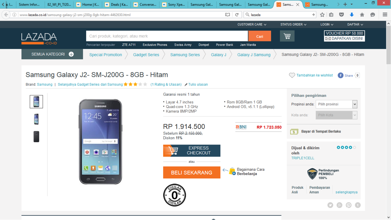 Samsung Galaxy J2 Hitam | Temukan penawaran harga termurah 