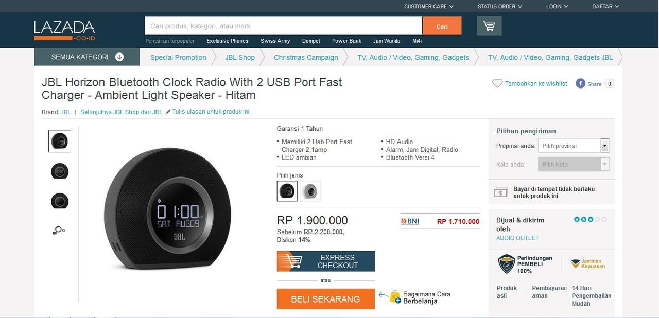 JBL Horizon Bluetooth Speaker : Temukan penawaran terbaik dari 4 toko online di sini