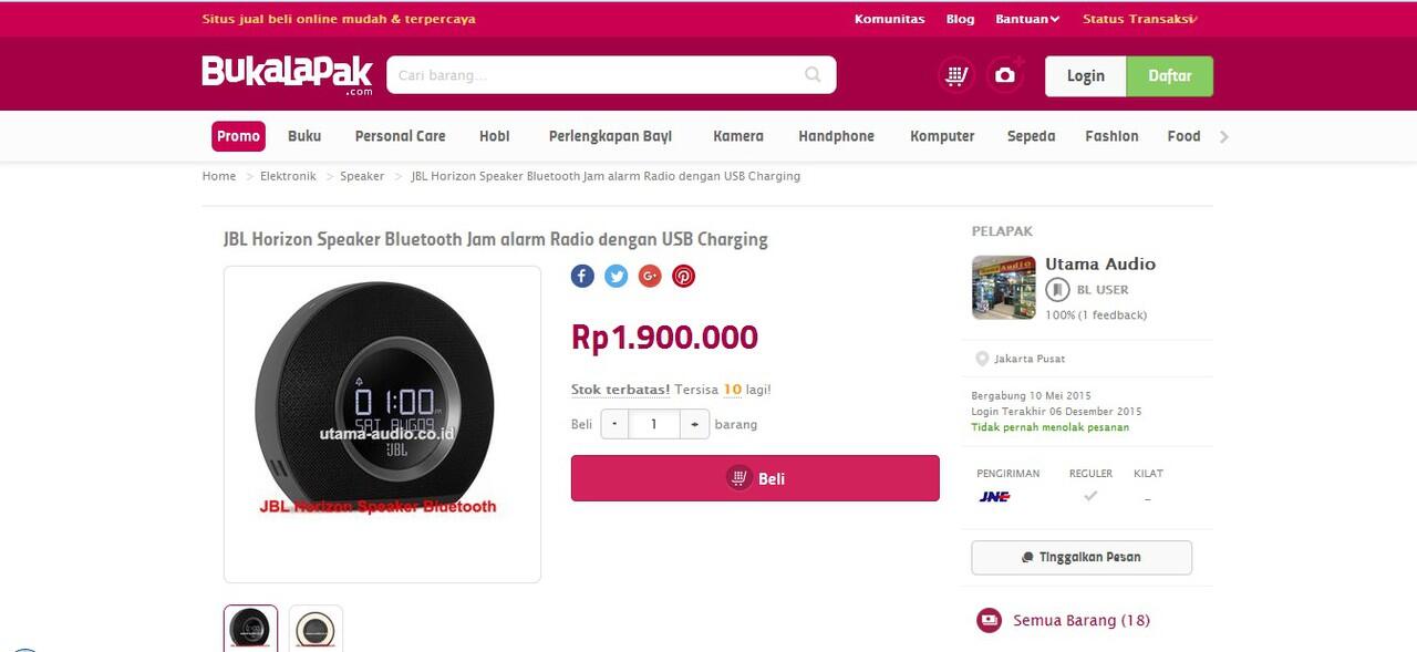 JBL Horizon Bluetooth Speaker : Temukan penawaran terbaik dari 4 toko online di sini