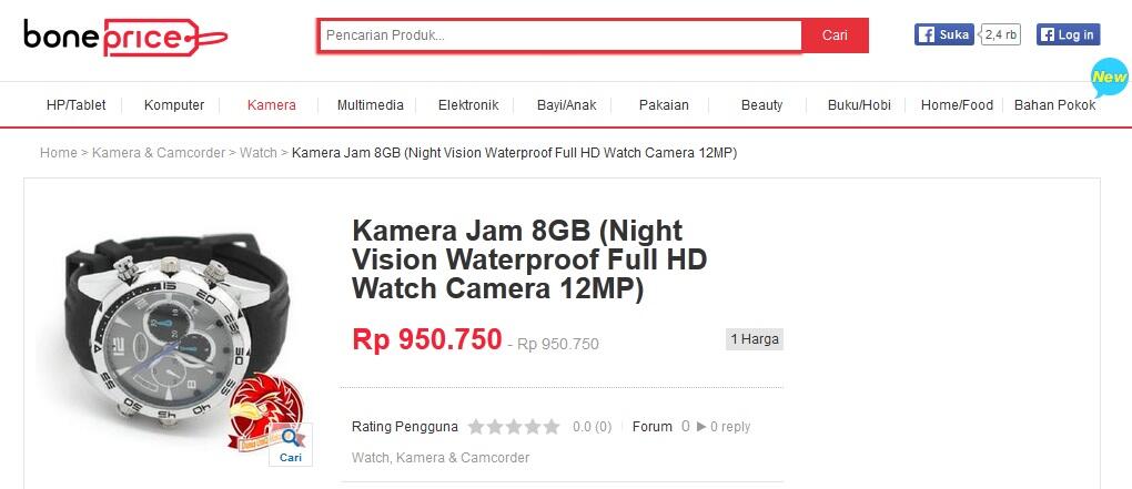 &#91;KEREN SADIS&#93; Spy Cam ( Kamera Model Jam Tangan ) SC5000 