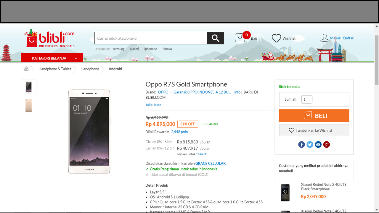 Oppo R7s : Gadget Keren yang Bakal Bikin Aktifitas Makin Ngacirrr!!!