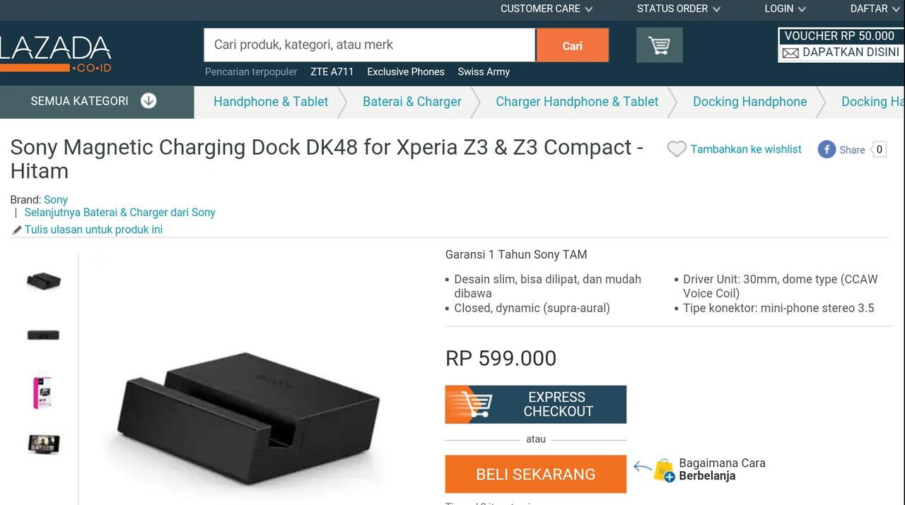 Magnetic charging dock sony xperia z3