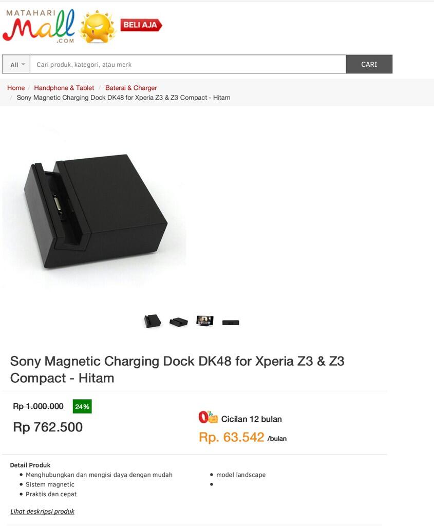 Magnetic charging dock sony xperia z3