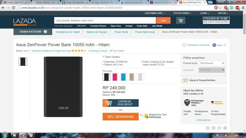 Asus ZenPower Powerbank &#91;10.050 mAh&#93; _-_ Powerbank Kecil-Kecil Cabe Rawit Gan!