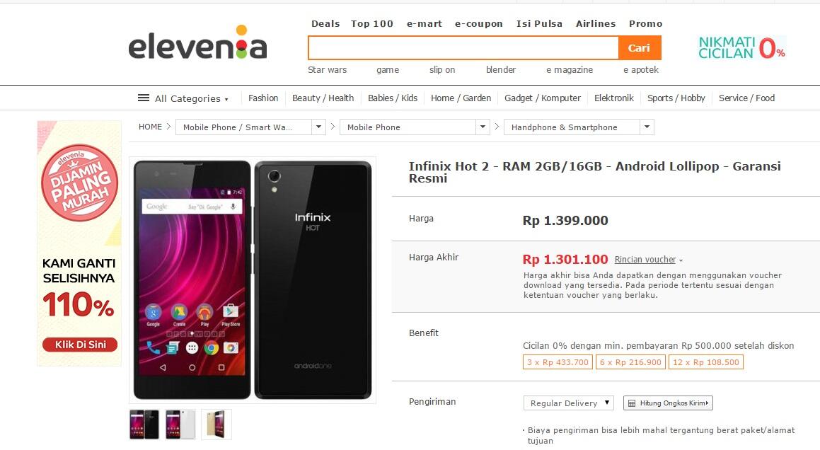 Infinix Hot 2: Temukan penawaran terbaik disini gan!