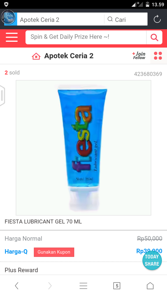 Fiesta Lubricant Gel - 70 mL: Temukan Harga Termurahnya Gan! 