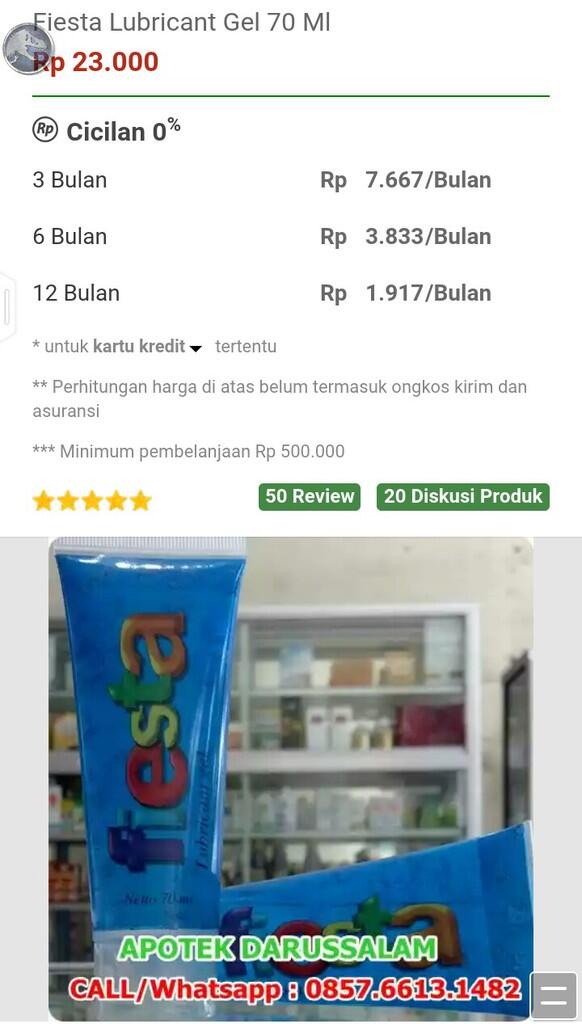 Fiesta Lubricant Gel - 70 mL: Temukan Harga Termurahnya Gan! 