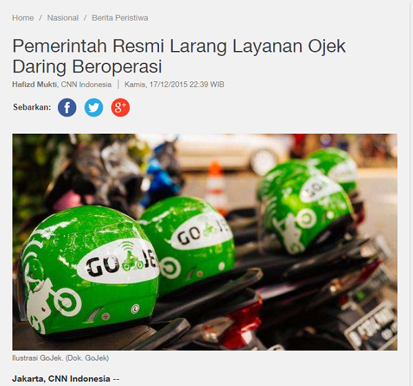 Ribut Ojek Online, Pengalihan Isu kah?