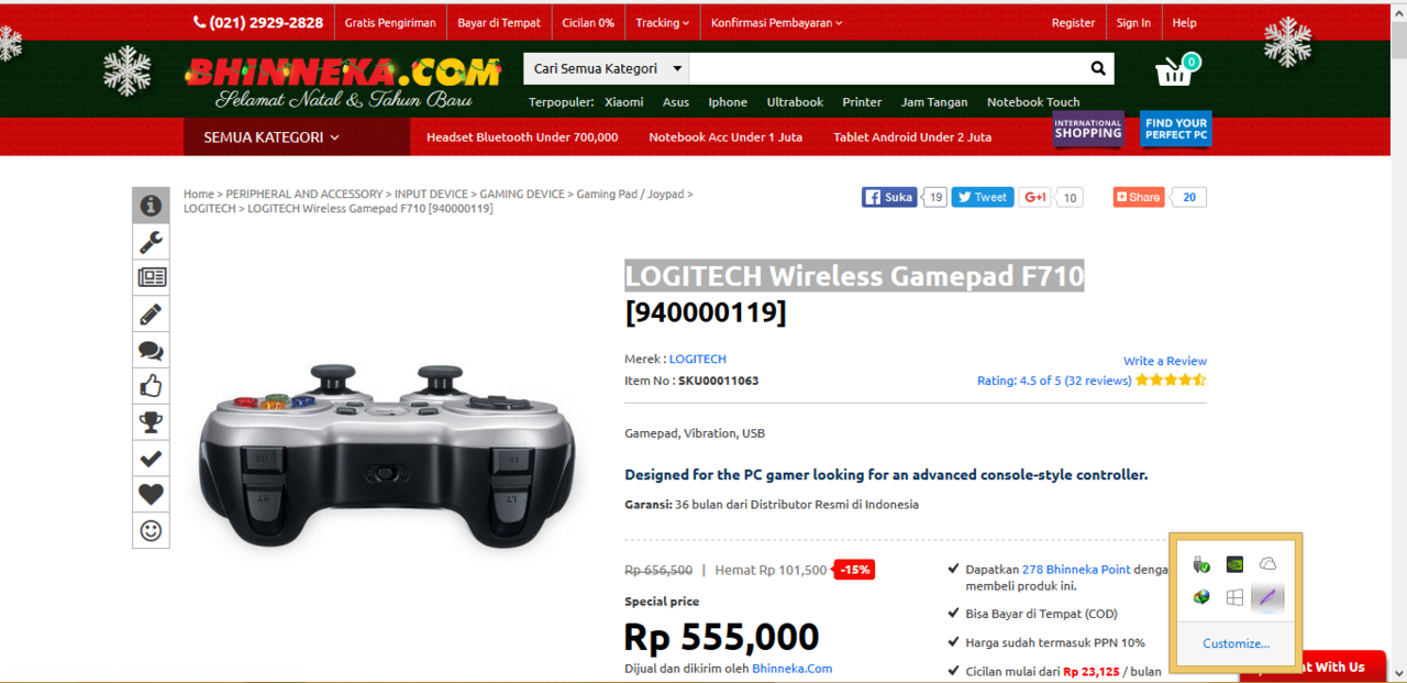 LOGITECH Wireless Gamepad F710 - Stik Yang Cocok Buat Nge-PES &amp; Nge-FIFA