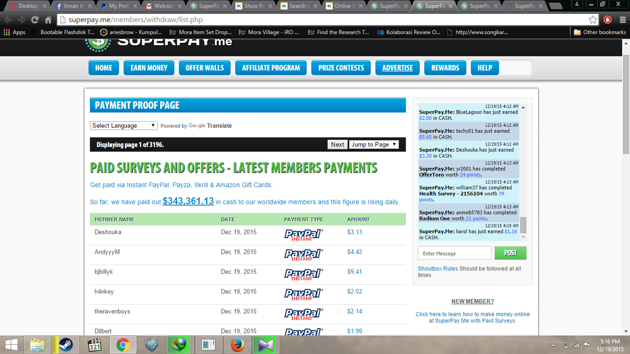 Super Pay, Survei Online terpercaya