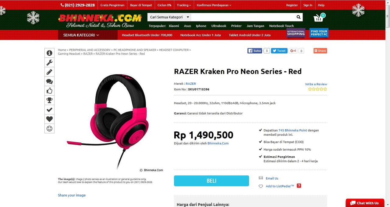 Headset Razer Kraken Pro Neon: 