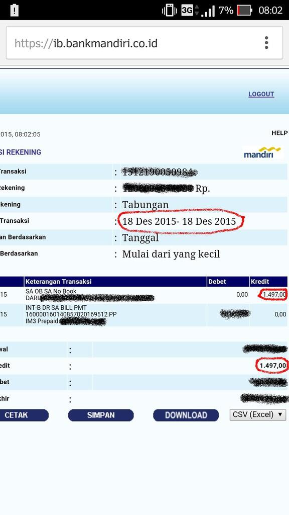 KECEWA DENGAN PENANGANAN KOMPLAIN NASABAH BANK MANDIRI!!!!!