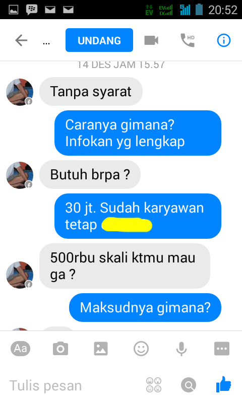 MODUS MAHO, Mau KTA tapi syaratnya....