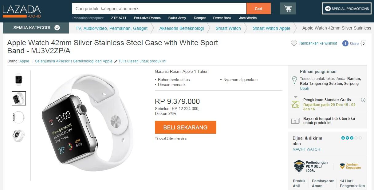 Apple Watch 42mm Seri MJ3V2ZP/A - Harganya Fantastis Bersaing Gan!!!