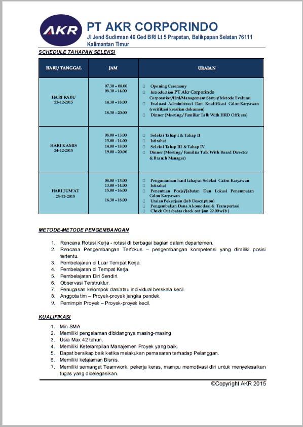 Rekrutmen AKR Corporindo ini asli atau palsu?