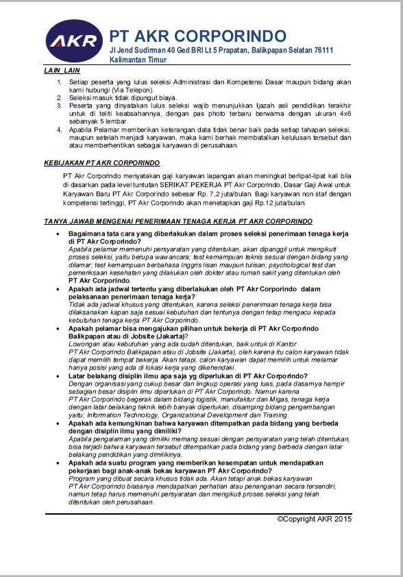 Rekrutmen AKR Corporindo ini asli atau palsu?