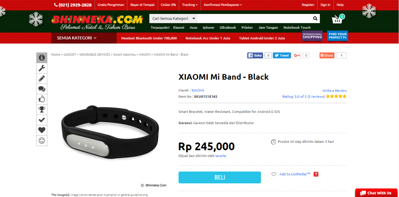 Pantau Tingkat Kebugaran agan dengan Mi Band