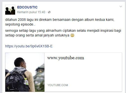 Single Terbaru dari Edcoustic,Persembahan untuk Vokalisnya yang sudah meninggal