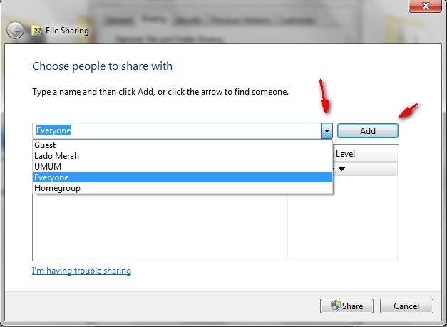 Share file di PC via Wireless