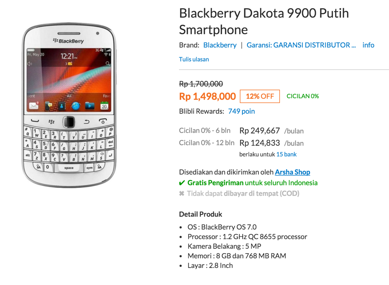 Blackberry Dakota 9900