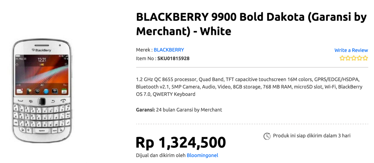 Blackberry Dakota 9900