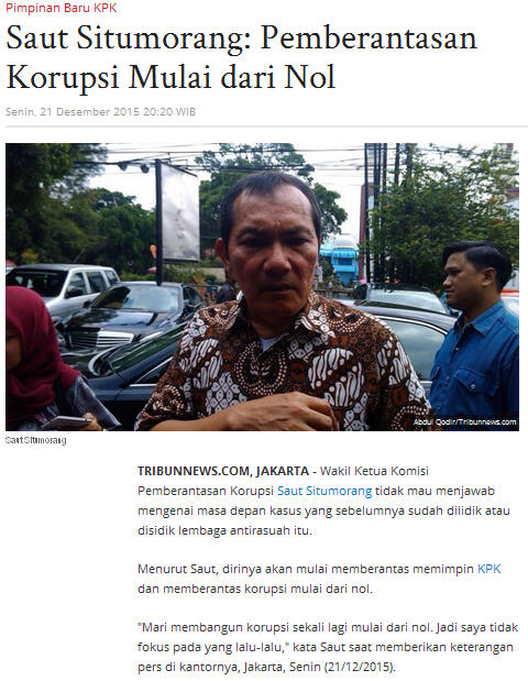 Saut Situmorang Pilih Mundur dari KPK jika Hukuman Mati untuk Koruptor Diterapkan