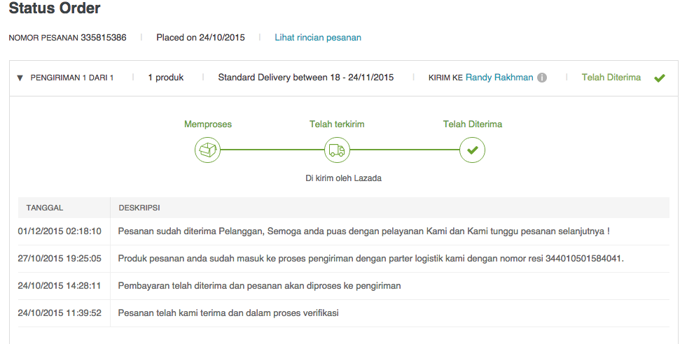 Pertama kali dan Untuk Yang terakhir kalinya saya belanja di LAZADA, kapok ...