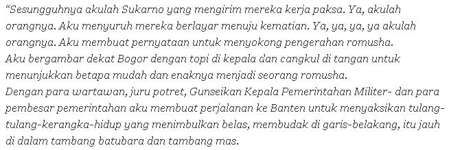Makasih Soekarno Dulu Jualan Romusha dan Jugun Ianfu 